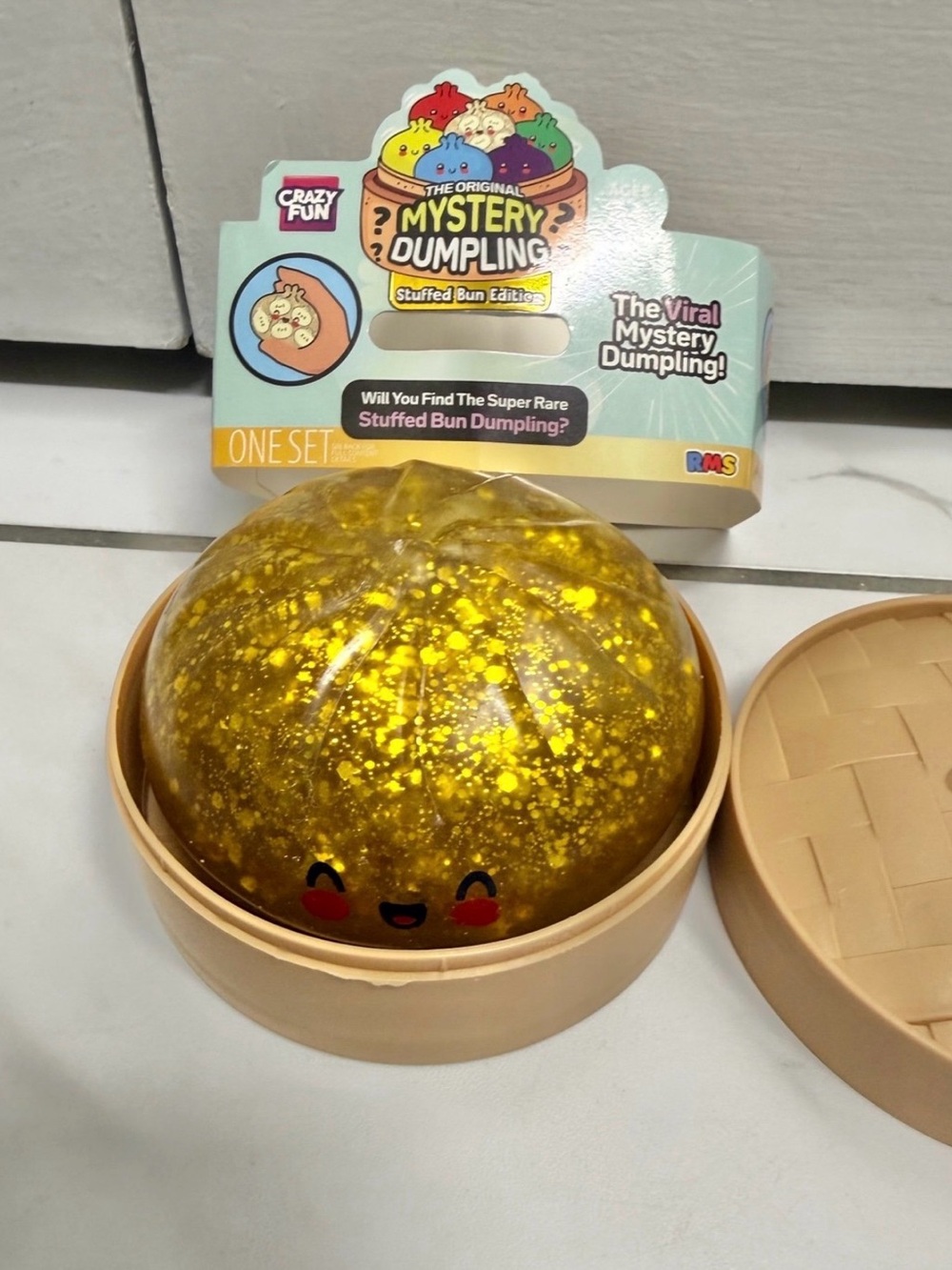 Mystery Dumpling Stuffed Bun - Yellow Glitter Collectible Toy